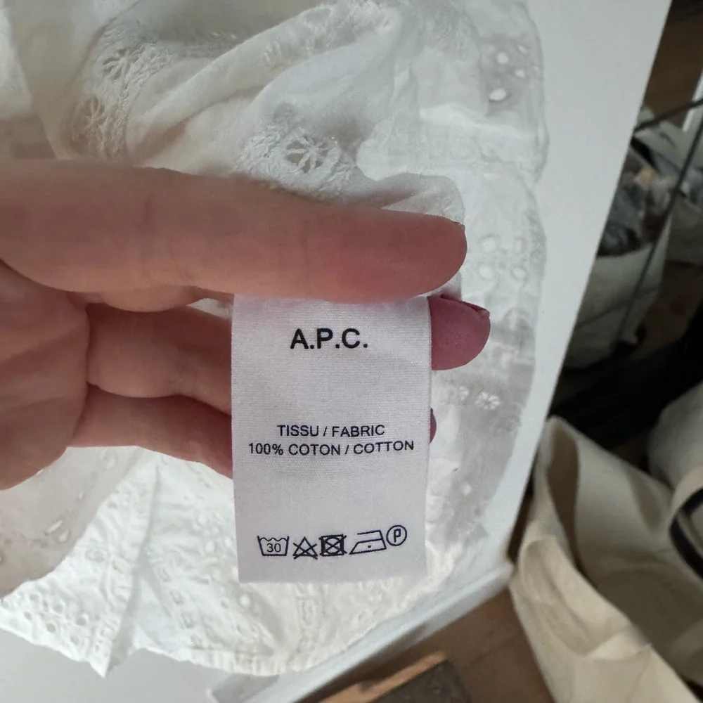 APC White Cotton Lace Eyelet Top - Picture 6 of 7